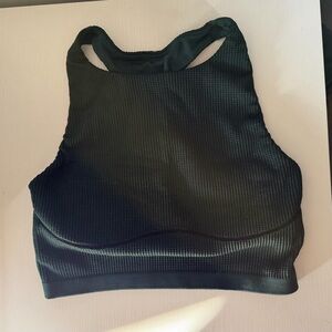 American Eagle Outfitters Dark Green High-Neck Sports Bra